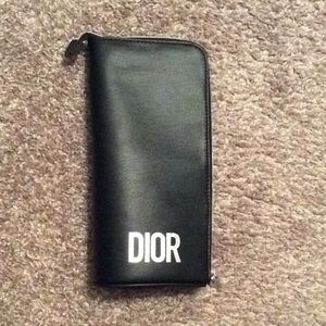 Dior large black hairtool/makeup bag with pockets